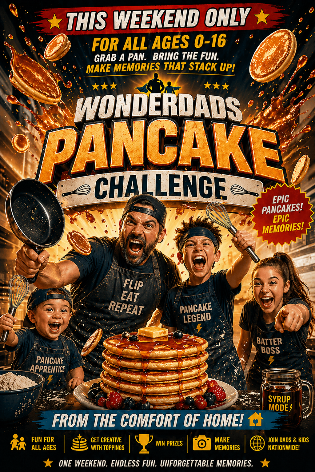 WonderDads Pancake Challenge weekend activity